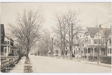 Hempstead New York Postcard RPPC Washington Street Model T Parked Driving picture
