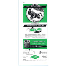1946 Print Ad LHS Sterncrest Silver & Briar Wood More Than One Way To Smoke Pipe picture