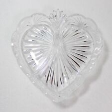 Oneida Crystal Southern Garden 3 Part Relish DIsh Heart Shaped 8