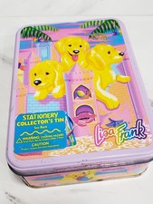 Vintage Lisa Frank Sand Castle Puppies Stationary Collector Tin  picture