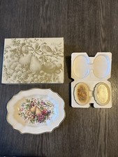 Vintage Avon Nature Bountiful Ceramic Plate And 2 Fragrance Soaps. New In Box. picture