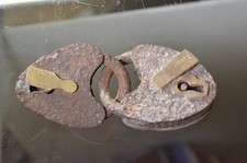 Antique Heart Shaped Railroad Padlocks No Keys picture