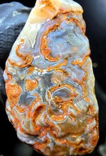 Rare Lake Superior Fragmented Membrane Agate In Blue Chalcedony 1.7oz picture