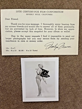 RARE Marilyn Monroe 20th Century Fox Fan Letter Signed + Publicity Photo Vintage picture