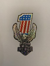 Vintage Harley Davidson Motorcycles - #1 Red White Blue Decal - 4” Chopper Decal picture