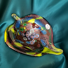 Vintage * J.I. Co. * Murano Art Glass * Italy ** Millefiori /Swirl picture