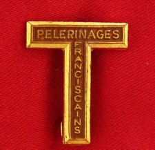 Vintage FRANCISCAN PILGRIMAGES Pin Religious Catholic FRENCH Pin LYON FRANCE picture