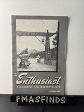 1951 January HARLEY DAVIDSON Motorcycle Magazine THE ENTHUSIAST Vintage picture