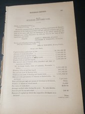 1874 train document SULLIVAN & ERIE COAL & RAILROAD Bernice Athens Pennsylvania picture