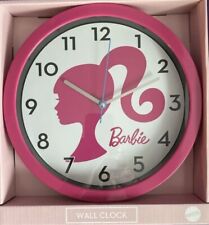 Barbie Silhouette 10” Posh Pink Wall Clock picture