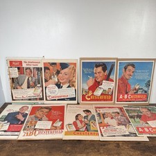 VTG Chesterfield Cigarette Magazine Ads Lot x9 Ronald Reagan Bing Crosby & MORE picture