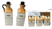 Vintage Hotta Yu Shoten Lusterware 5-Pc Condiment Set Painted Floral Basket picture