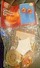 Walco Vintage Christmas Ornament Kit Swiss Clocks Sequins Ribbon 1976  NEW NOS picture