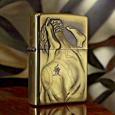Luxury Brass Zippo Lighter with 3D Engraving - Artistic  Body Design picture