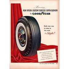 1956 Goodyear Tires Original Vintage Print Ad picture