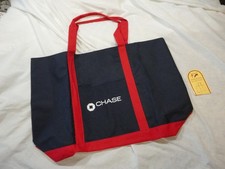 New Vintage Red & Blue Chase Bank Finance Promotional Tote Bag from Toppers picture