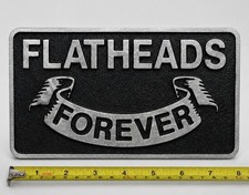 FLATHEADS FOREVER Cast Aluminum Car Club Plaque picture