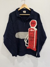 Vintage Pepe Knit Sweater Wool Quarter zip cowichan picture