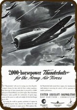 1941 WWII P-47 THUNDERBOLT United Fighter Airplane DECORATIVE REPLICA METAL SIGN picture