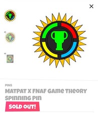 Youtooz * Pin Collection * Matpat X FNAF Game Theory Spinning Pin *NEW* Sold Out picture