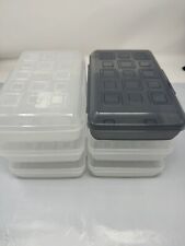 Sterilite Plastic Pencil Box Clear Tint (Lots Of 6) New picture