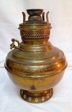 Antique Edward Miller Brass Juno Country Store Hanging Lamp 1890's - Works picture
