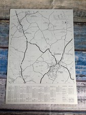 Vintage Halstead & District Essex Town Plan Map Touraco Ltd Unframed Print picture