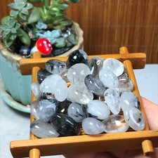 35pcs Natural black tourmaline Crystal gemstone Polish Mineral Specimen A6837 picture