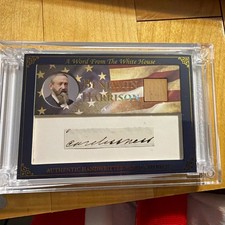 2025 A Word From POTUS Benjamin Harrison Handwriting and WH Relic WRBH23 14/47 picture