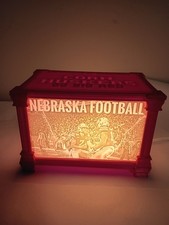 3D Printed Lithophane Nebraska Cornhuskers Football Go Big Red Table Light 🏈 picture