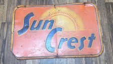 vINTAGE ADVERTISING METAL  SUN CREST 29x20 picture