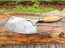 Antique C.W. Dunlap Forged Steel Meat Cleaver 7