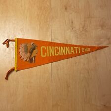 Vintage 1950s Cincinnati Ohio 8x24 Felt Pennant Flag picture