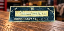 Antique Locomobile Co Brass Automobile Badge Plate Bridgeport CT Early 1900s picture