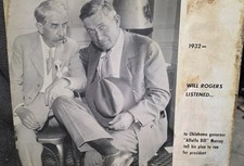 VTG Will Rogers & Alfalfa Bill Murray Historical Photographic Display 27