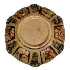 Roseville Florentine Art Pottery Bowl Brown Green 9” Vintage 1920s picture