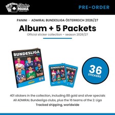 Panini Admiral Bundesliga Austria 2026/27 Sticker Album + 5 Packets PRE-ORDER picture
