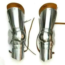 Full Leg Armor Set Medieval Knight Crusader Spartan Steel Armer Larp Antique picture