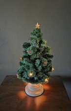 Vintage Glolite Noma Visca Christmas Tree Plaster Base Glass Lights 14.5” c1940s picture