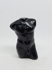 Obsidian Carved Divine Masculine Male Form Figure Statue 80mm picture