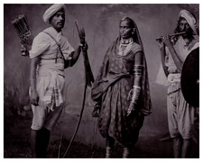 Edward Taurines, India, Men and Woman of Bhil Community Vintage Print Print D Print picture