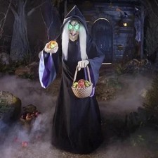 Halloween Disney Villains 5.5 ft Animated LED Evil Queen Witch Animatronic NEW  picture