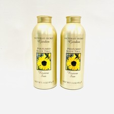 Lot Of 2 Vintage Victorias Secret Garden Perfumed Body Talc Riviera Sun, 3 Oz picture