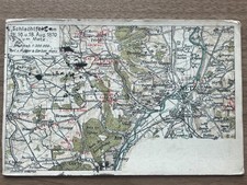 Vintage Postcard Battlefield of Metz France Franco Prussian War 1870 Map picture