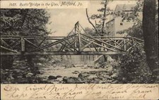 Milford PA Rustic Bridge in Glen c1905 Postcard - Rotograph picture