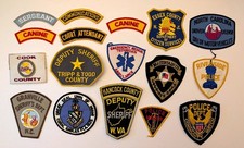 Police Mixed Lot Collectible Patches Sheriff Deputy Sergeant Canine Others picture