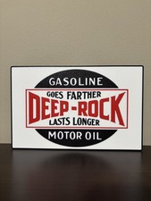 Deep Rock Gasoline LED Lighted Sign 12x8 Vintage Gas Oil Garage Wall Decor picture