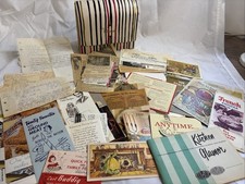 Grandma’s Recipe Book Expandable File Handwritten & Clipped Recipes Vintage Old picture
