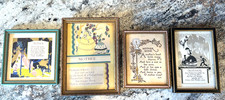 Vintage Art Deco Framed MOTHER Poems Mottos Lot of 4 picture