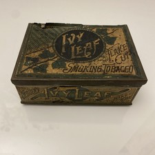 Antique c1890s Scotten’s Ivy Leaf Flake Cut Tobacco Tin Detroit Michigan picture
